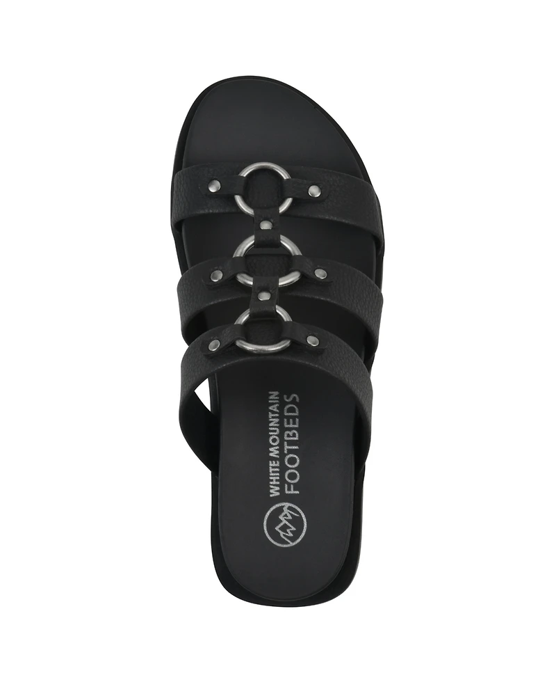 White Mountain Women's Koala Slip-On Flat Sandals