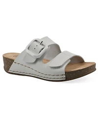 White Mountain Women's Fearful Slip-On Wedge Sandals