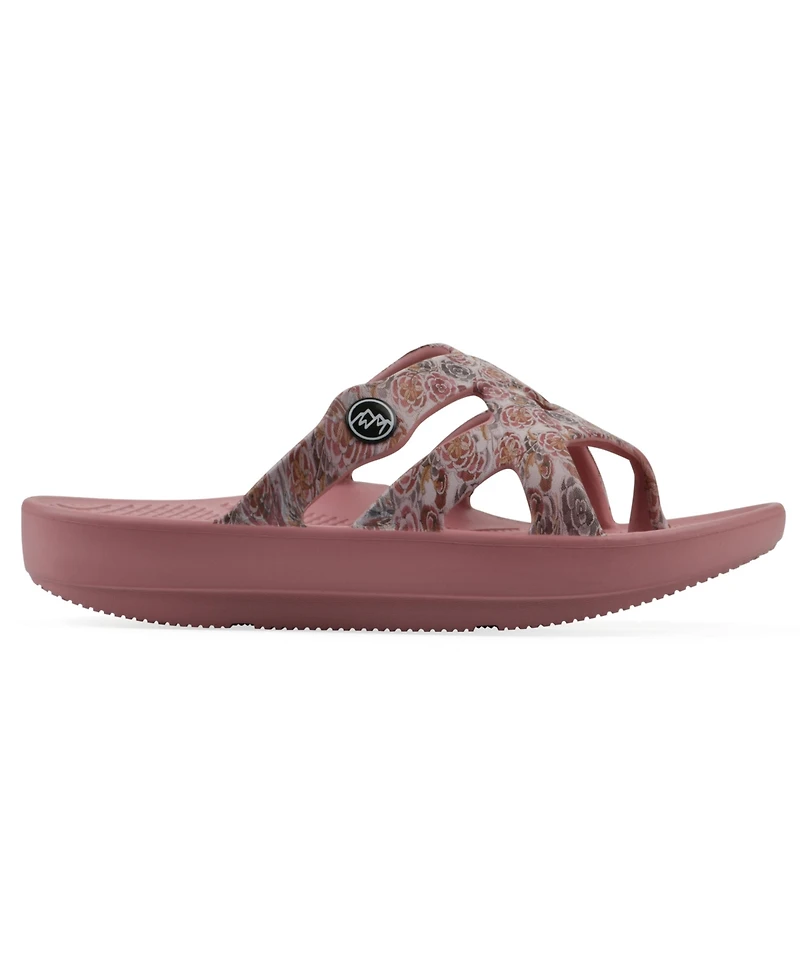 White Mountain Women's Rip Round Toe Flat Sandals