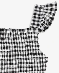 On 34th Mommy & Me Gingham Tiered Smocked Dress - Little Girl, Exclusively at Macy's