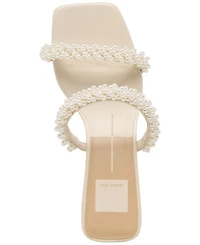 Dolce Vita Women's Boni Pearl Double Band Low Heel Dress Sandals