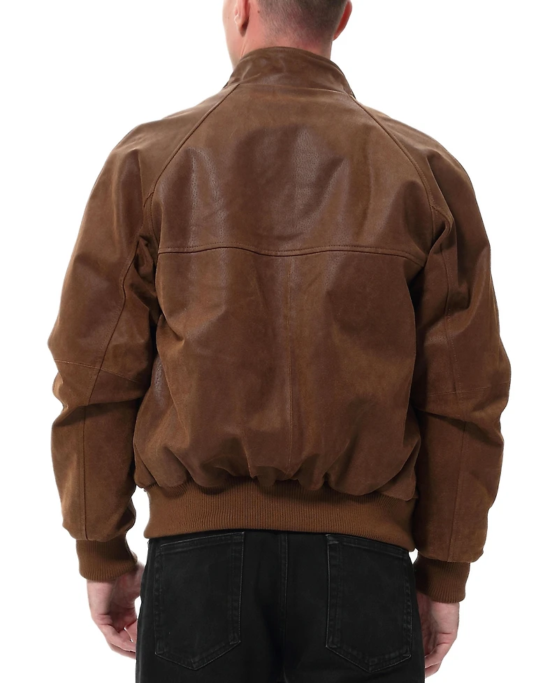 Landing Leathers Big & Tall Men Wwii Distressed Leather Bomber Jacket