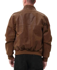 Landing Leathers Big & Tall Men Wwii Distressed Leather Bomber Jacket