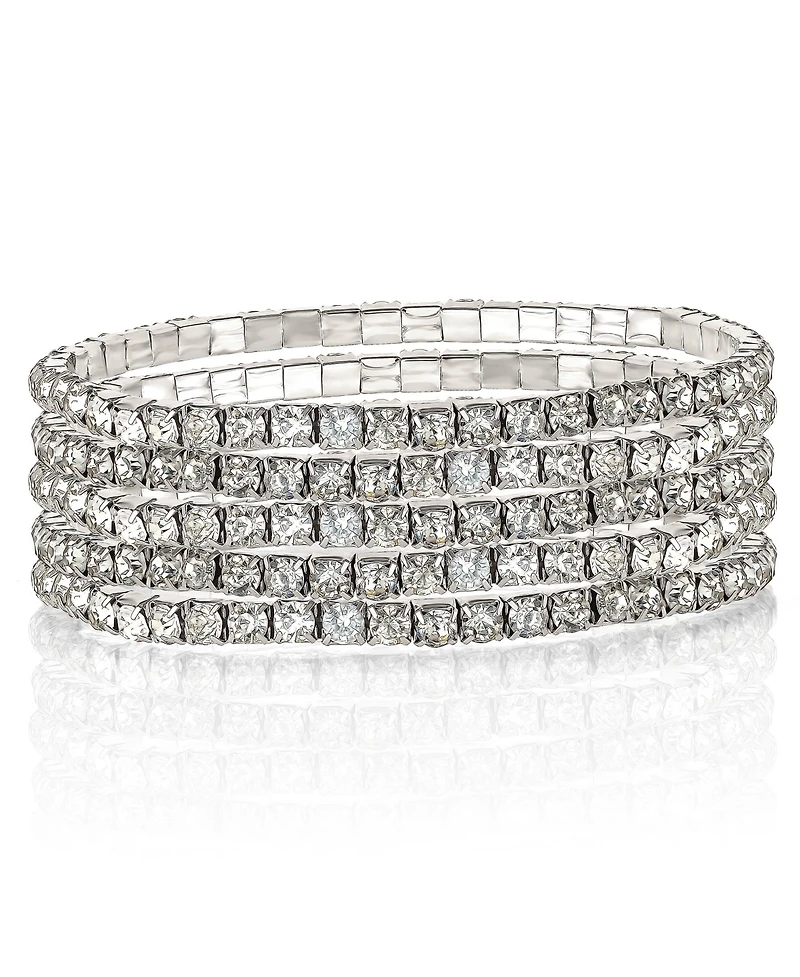 Jessica Simpson 5-Piece Rhinestone Bracelet Set