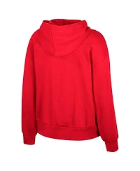 Colosseum Women's Scarlet Ohio State Buckeyes Reflection Rhinestone Drawcord Pullover Hoodie