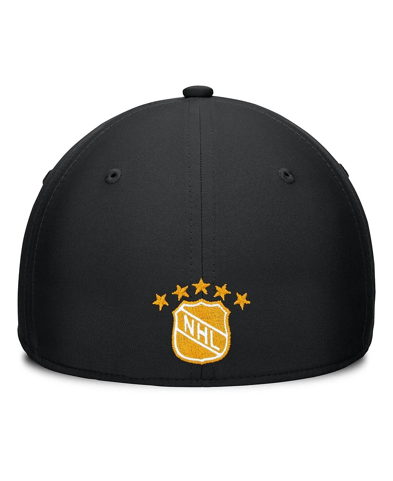 Fanatics Men's Black/Gold Pittsburgh Penguins Heritage Captain Flex Hat