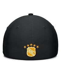 Fanatics Men's Black/Gold Pittsburgh Penguins Heritage Captain Flex Hat