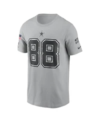 Nike Men's CeeDee Lamb Gray Dallas Cowboys 2024 Salute To Service Name Number T-Shirt