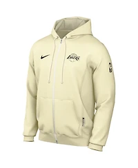 Nike Men's Cream Los Angeles Lakers Authentic Standard Issue Full-Zip Hoodie Jacket