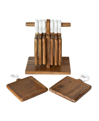 Jeanne Fitz Wood Plus Collection Mini Charcuterie Board, Set of 8