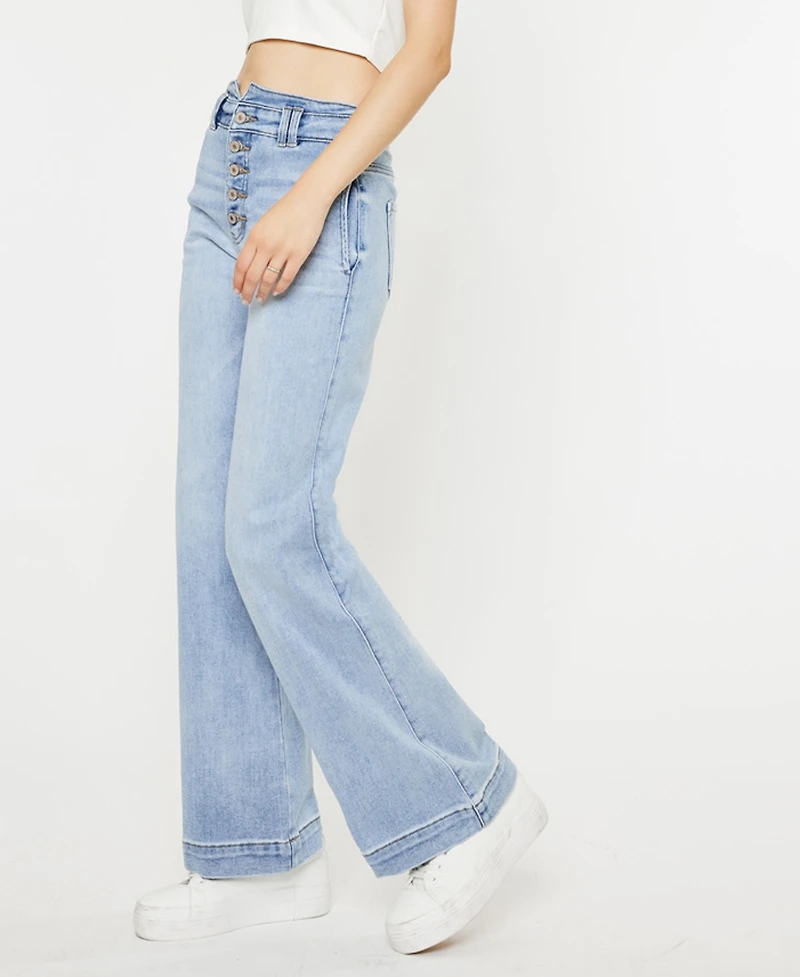 Kancan Women's Holly High Rise Slim Flare Jeans