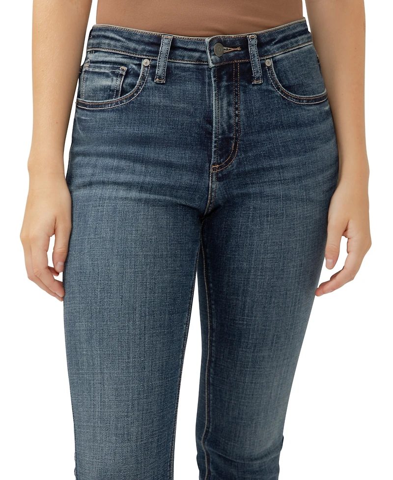Silver Jeans Co. Women's Most Wanted Mid Rise Ankle Straight Jeans