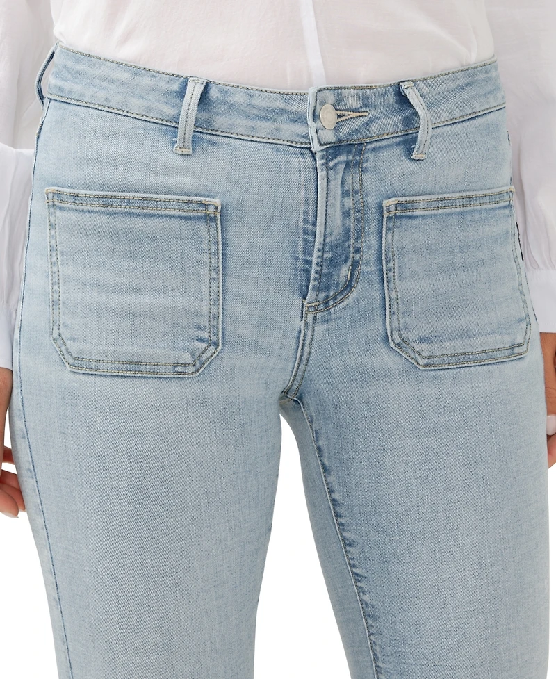 Silver Jeans Co. Women's Suki Mid Rise Curvy Fit Flare Jeans