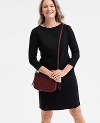 Style & Co Women's Cotton 3/4-Sleeve Boat-Neck Dress, Exclusively at Macy's