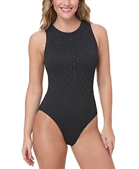 Andie Women's Malibu Pointelle Snap-Neck Swimsuit