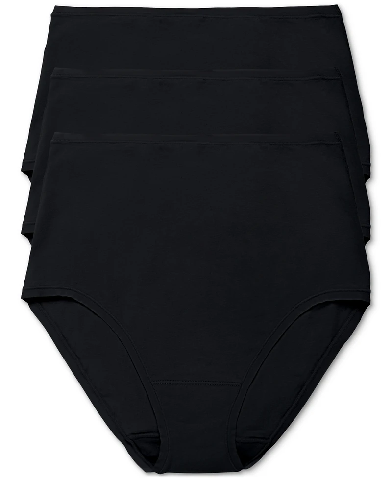 Natori Women's 3-Pk. Bliss Bare Cotton High-Waist Brief Underwear 778346MP