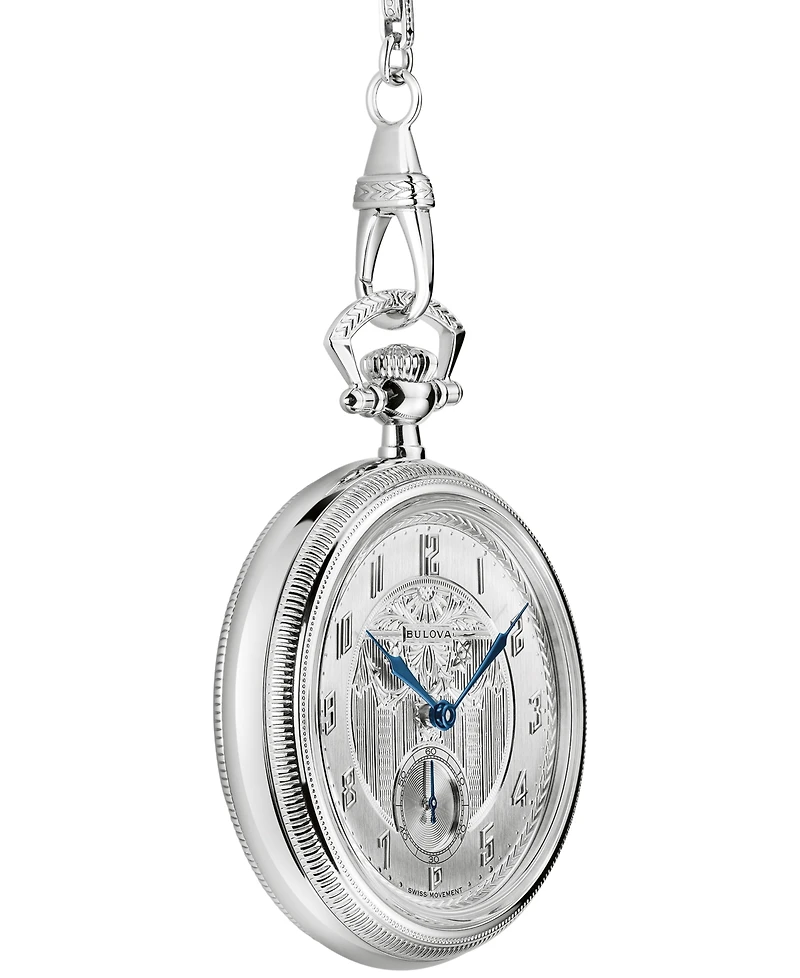 Bulova 150th Anniversary Limited Edition Men's Art Deco Stainless Steel Chain Watch 45.5mm