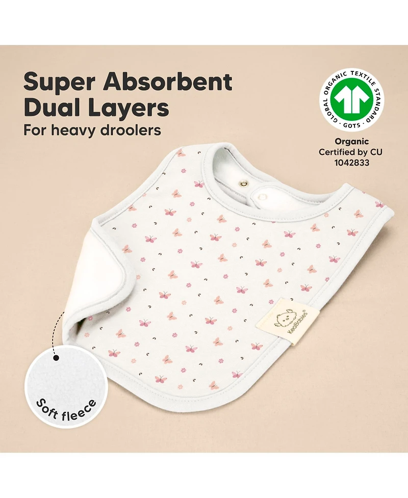 KeaBabies 8-Pack Coast Baby Bibs for Boy, Girl, Drool Bibs, Bib Girls, Boys