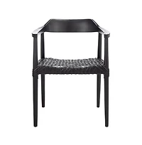 Munro Leather Woven Accent Chair