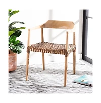 Munro Leather Woven Accent Chair