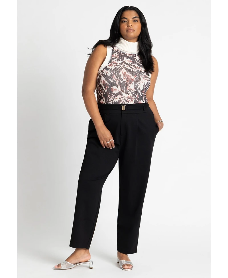 Eloquii Women's Ankle Pant With Belt