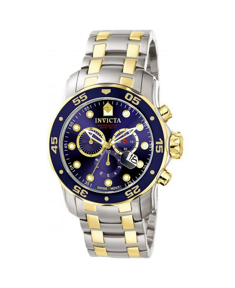 Invicta Men's 0077 Pro Diver Quartz Chronograph Blue Dial Watch