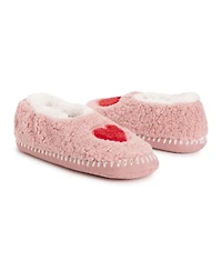 Muk Luks Women's Sherpa Ballerina Slipper with Applique