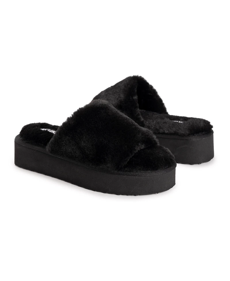 Muk Luks Women's Platform Slide Slipper