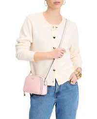kate spade new york Devin Saffiano Leather Double Zip Dome Crossbody Bag