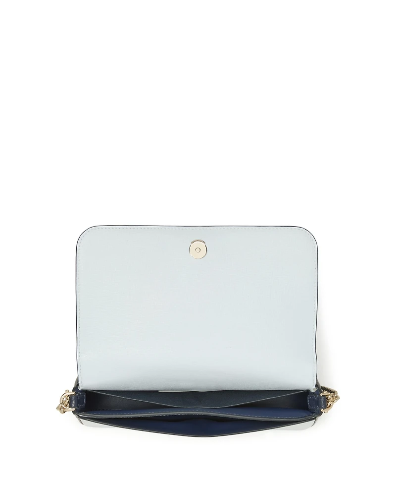 kate spade new york Devin Saffiano Leather Flap Chain Wallet