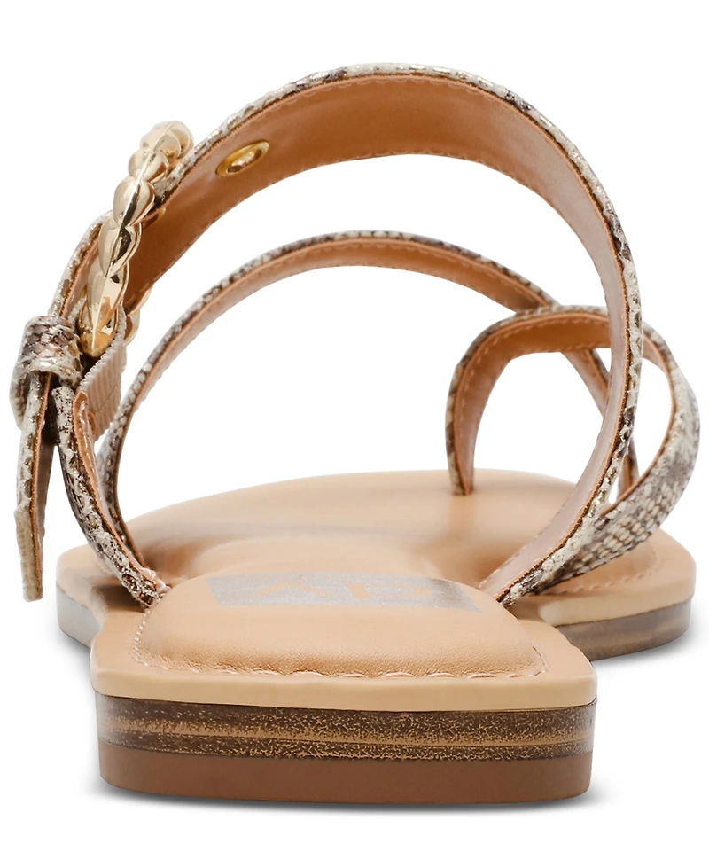 Dv Dolce Vita Women's Joolz Buckle Slip-On Flat Sandals