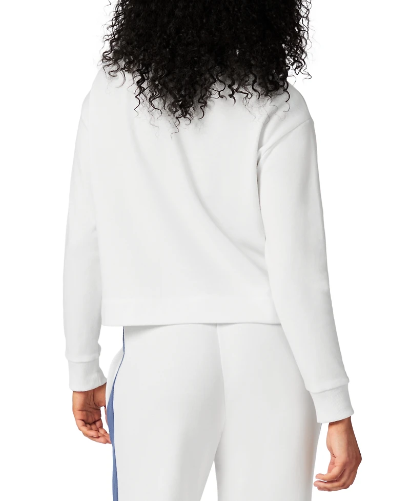 Gap Women's French Terry Crewneck Logo Pajama Top - Exclusively at Macy's