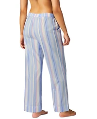 Gap Women's Striped Poplin Pajama Pants, Exclusively at Macy's
