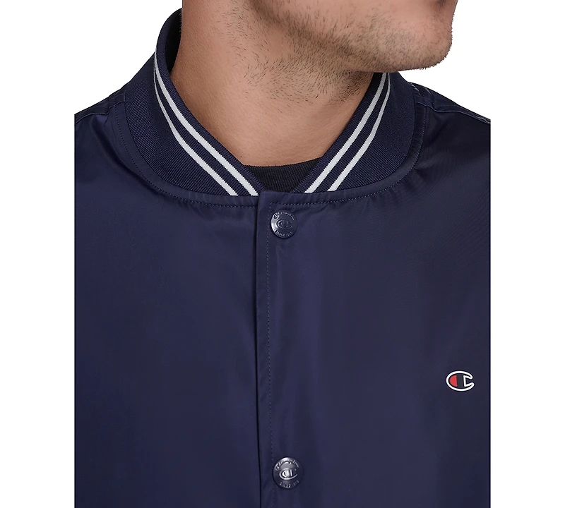 Champion Men's Varsity Stripe Bomber Jacket