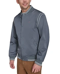 Champion Men's Varsity Stripe Bomber Jacket