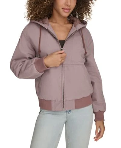 Levis Womens Relaxed Workwear Hooded Bomber Jacket