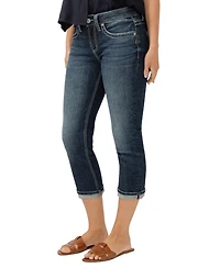 Silver Jeans Co. Women's Suki Mid Rise Curvy Fit Capri
