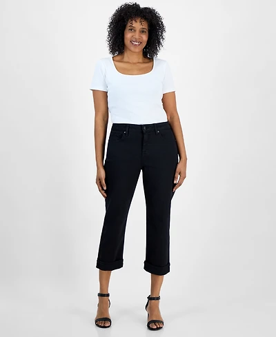 Style & Co Women's Mid-Rise Curvy Capri Jeans, Exclusively at Macy's