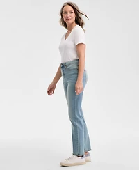 Style & Co Women's Curvy Straight-Leg High Rise Jeans, Created for Macy's
