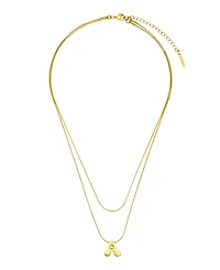 Unwritten x moda Sport Silver Tone Water Resistant Initial Layered Necklace