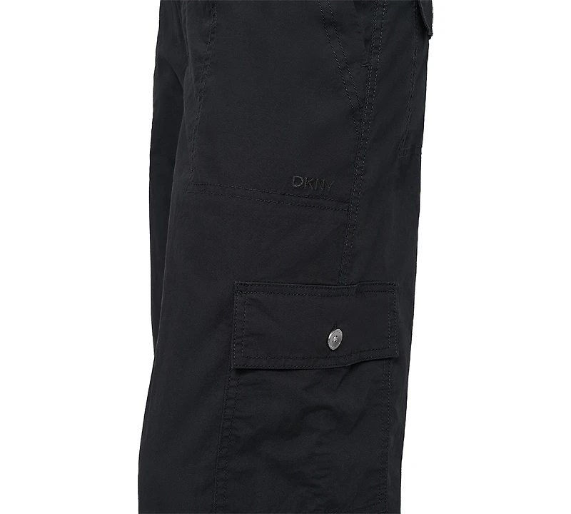 Dkny Sport Women's Cotton High-Rise Wide-Leg Cargo Pants