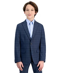 Kenneth Cole Reaction Big Boys Slim-Fit Plaid Suit