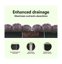 Garden Raised Bed Galvanized Steel 189"x31.5"x17.7" Anthracite