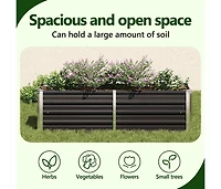 Garden Raised Bed Anthracite 63"x15.7"x17.7" Galvanized Steel