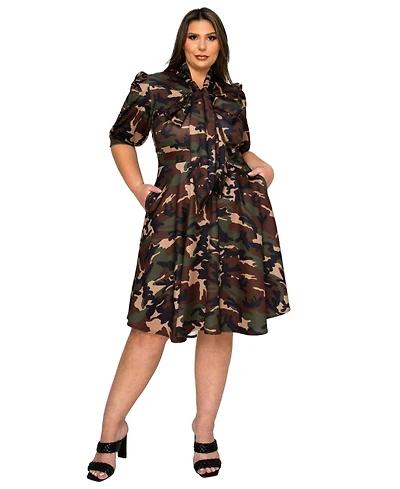 L I V D Plus Outlaw Pocket Flare Dress