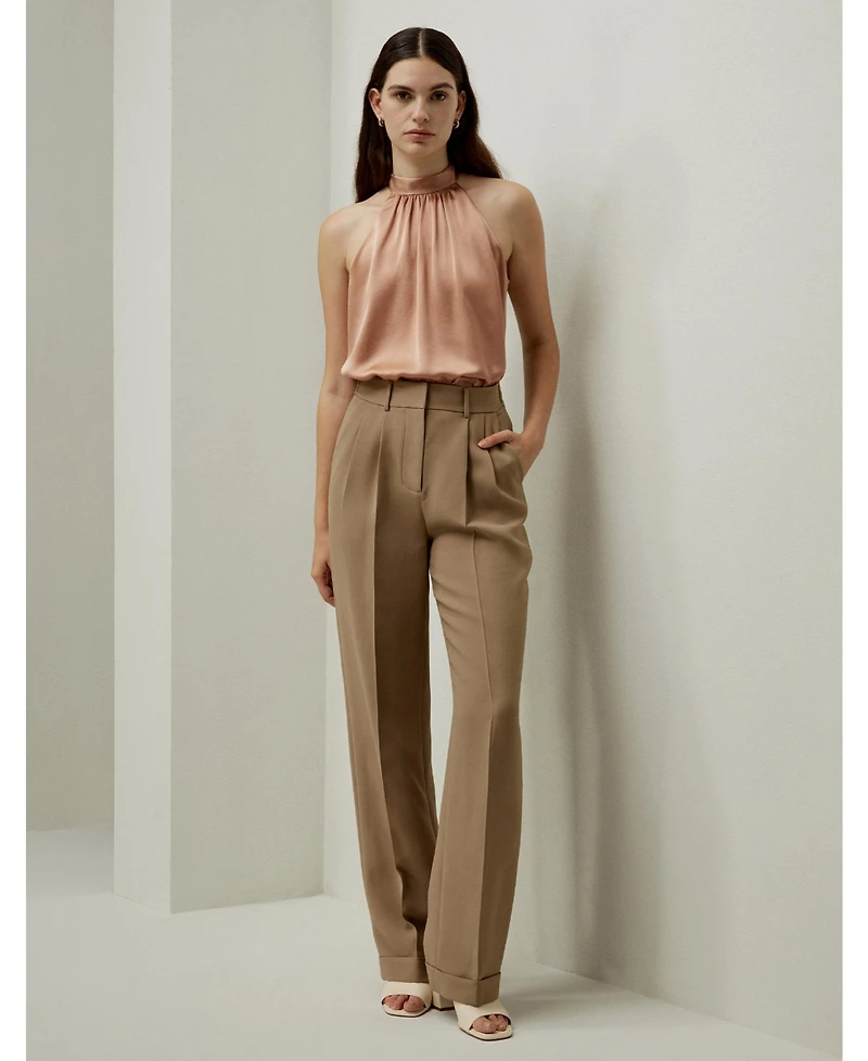 Graceful Breeze Silk Halter Top for Women