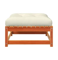 Patio Footstools with Cushions 2 pcs Wax Brown Solid Wood Pine