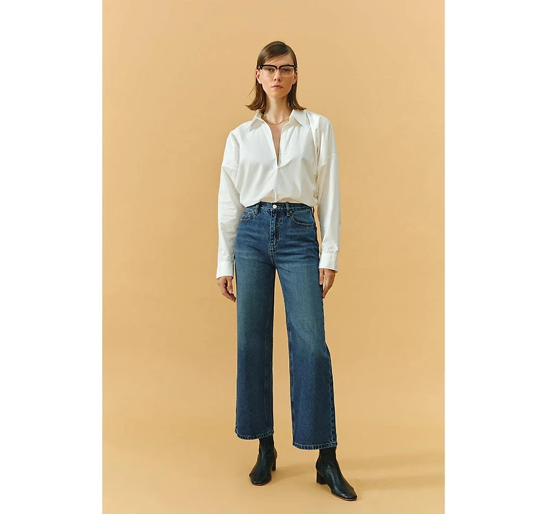The Cityer Crop Wide Jeans