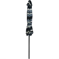 9ft Striped Outdoor Umbrella for Patio, Pool or Yard - Polyester Table Market with Tilt and Crank Catalina Beach Stripe