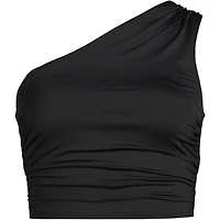 Lands' End Women's D-Cup Ruched One Shoulder Midkini Top